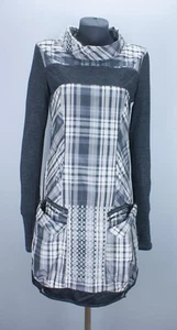 Vestido ajustado Le Jean De Marithe + Francois Girbaud gris manga larga línea A talla S - Imagen 1 de 21