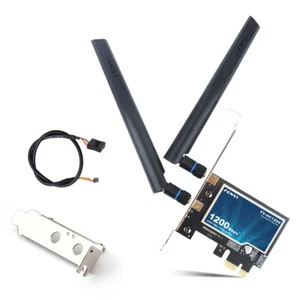 Adaptador Bluetooth PCIe WiFi de escritorio de doble banda 1200 Mbps 802.11AC PCI-E BT4.0 Tarjeta - Imagen 1 de 8