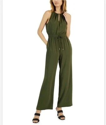 Tahari Arthur S. Levine Jumpsuit Size 2 Green Sleeveless Wide Leg Womens NWT - Image 1 of 4
