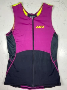 Louis Garneau Lycra Triathlon Jersey Womens Size Small Full Zip - Picture 1 of 12