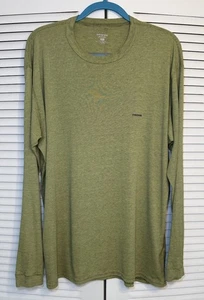 Camicia Patagonia Capilene strato base uomo taglia XXL outdoor atletica verde lounge - Foto 1 di 8