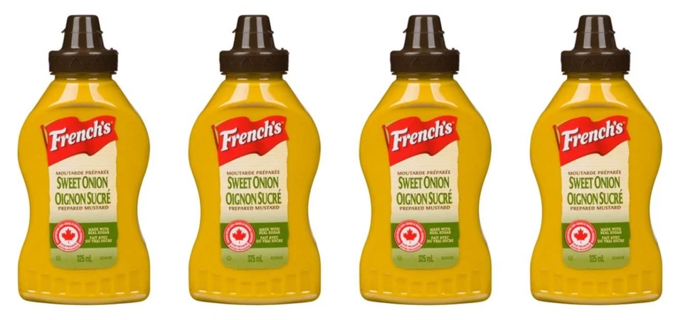 French’s Sweet Onion Mustard 4 X 325ml Canadian