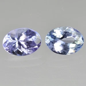1.57 Cts (2 Pcs) FIVE STAR OVAL MATCHING PAIR (6 x 5 mm) BLUISH VIOLET TANZANITE - Picture 1 of 5