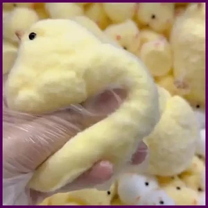 Juguetes blandos de silicona de felpa de pollo grande amarilla hechos a mano lindos pollitos de gallina - Imagen 1 de 24