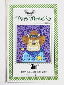Amy Bradley Designs Kitty City SLIM Deputy Sheriff Cat Quilt Block Pattern 2003 - Picture 1 of 2