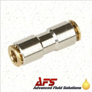 6mm Brass 80 BAR Lubrication High Pressure Push Fit Straight In Line Connector - Picture 1 of 1
