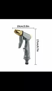 High pressure water spray gun brass nozzle garden hose pipe lawn car wash - Picture 1 of 6