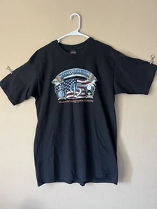 Harley Davidson Mortocycle Las Vegas Nevada Graphic T-shirt L Black Made USA - Picture 1 of 8