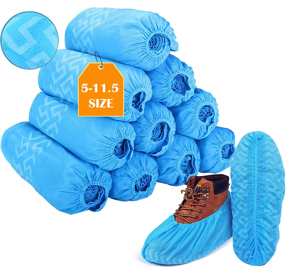Disposable Shoe Covers 100PCS (50 Pair) Non-Slip Boot Shoes Protector Non-Woven - Image 1 of 1