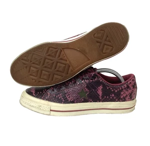 Converse One Star Burgundy Reptile - Damen 7 - lila/schwarz - niedriger Skateschuh 161547C - Bild 1 von 10