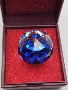 Pisapapeles redondo azul Swarovski 30 mm M2674 en caja - Imagen 1 de 13