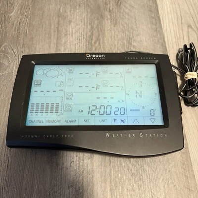 Oregon Scientific WMR968 Weather Station Cable Free Touchscreen BASE ONLY Works - Image 1 of 4