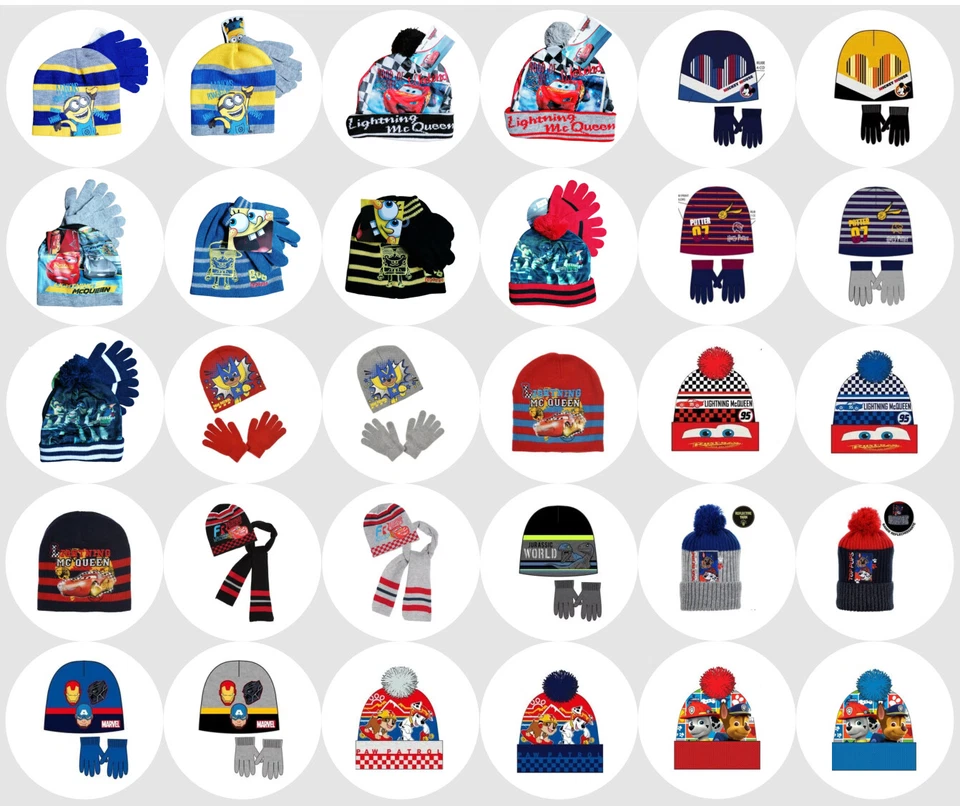 SALE - Disney Marvel Winter Hat LOT Bobble Beanie Knit Hat Each. £2.99-3.99 - Image 1 of 1