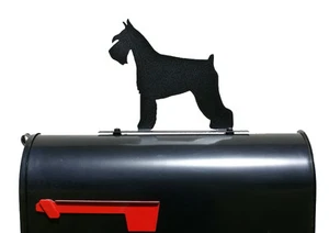 Topper/Letrero de buzón de silueta de perro Schnauzer - acero recubierto de polvo - Imagen 1 de 1