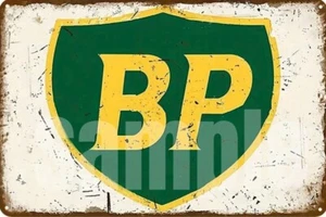 BP Motor Oil Rustic Vintage Metal Tin Signs Man Cave,Shed & Home decor - Picture 1 of 2