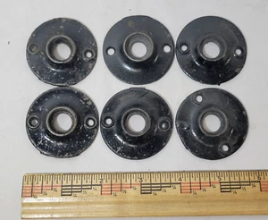 6 Lot Antique Victorian Cast Iron Doorknob Collar Escutcheon Rosette Hardware - Picture 1 of 5