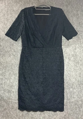 Ivanka Trump Dress Womens Medium Blue Midi Crochet Lace Office Capsule Classic - Изображение 1 из 4