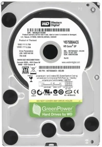 Hard Drive Western Digital Green 750GB 7200U/Min 16MB SATA II WD7500AACS 3.5 " - Picture 1 of 4