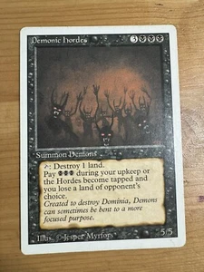 MTG - Demonic Hordes - Revised Edition - Rare - Black - Demons - Excellent - Bild 1 von 5