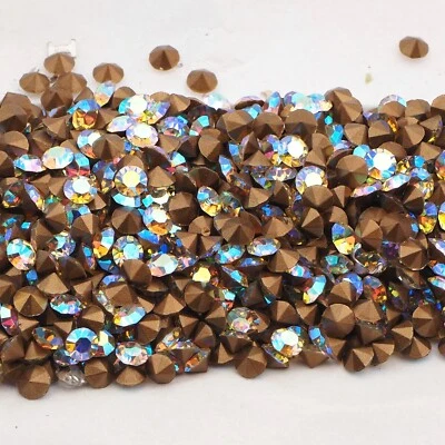 Лот 1440pcs ss19 винтажный чешский кристалл AB круглый граненый стеклянные стразы - Изображение 1 из 4