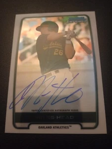 2012 Bowman Chrome Miles Head AUTOGRAPH Athletics - Picture 1 of 2