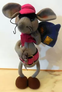 VINTAGE 11" ORIGINAL FELT MOUSE THIEF 1950-60s MADE IN ITALY TORINO LENCI - Picture 1 of 12