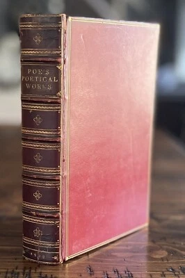 1909 Edgar Allan Poe Complete Poetical Works Leather Oxford Frowde Gilt - Image 1 of 4