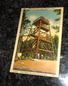 BEOBACHTUNGSTURM - VINTAGE POSTKARTE - GROSSE RAUCHIGE BERGE - Bild 1 von 2
