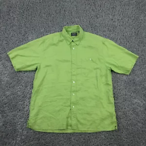 Indigo Palms Tommy Bahama Shirt Mens XL Green Linen Short Sleeve Button Up - Picture 1 of 12