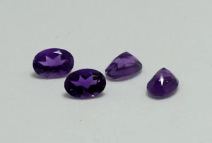 Amethyst oval faceted 7mm x 5mm natural loose stones dark purple colour - Picture 1 of 3