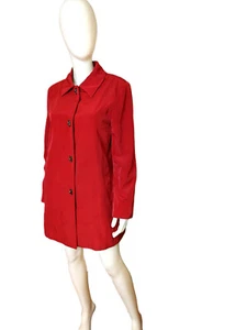 ANNE KLEIN RED Vintage All Weather Coat-Size S - Picture 1 of 3