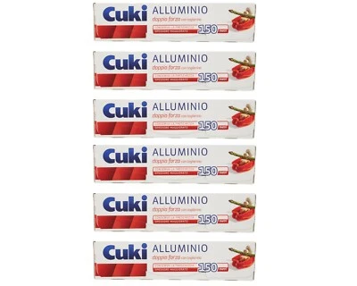 ROTOLO CUKI ALLUMINIO DOPPIA FORZA resistente con Taglierina 150 metri - pz6 - Immagine 1 di 4