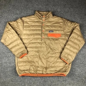 Patagonia Snap-T Down Pullover Jacket Mens Large Puffer Brown Sweater 27246 - Picture 1 of 17