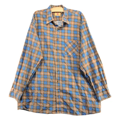 Red Oak Ranch Apparel Men's Flannel Button-Up Shirt Multicolor 2X Tall Plaid - Image 1 of 4