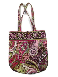 Bolso de Mano Vera Bradley Toggle Muy Berry Primavera Rosa Púrpura Verde Lima - Imagen 1 de 4