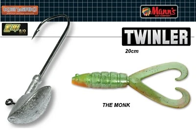 Hechtkiller Mann´s TWINLER 20cm The Monk mit KENSAKI ERI Jighaken 8/0 36g - Bild 1 von 3
