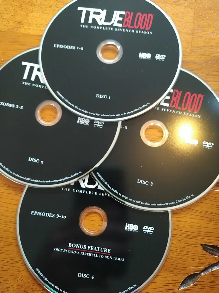True Blood: Seventh Season 7 (DVD, 2015, 4-Disc Set) Alan Ball Discs Only EN/ESP - Image 1 of 1