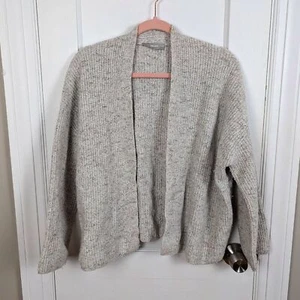 Everlane | Heathered Gray Cotton Wool Open Cardigan Size Large - Picture 1 of 7