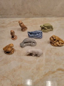 Wade Whimsies Endangered Species Lot Of 8 Owls Turtle Polar Bear Ocean Fish Lemu - Picture 1 of 4