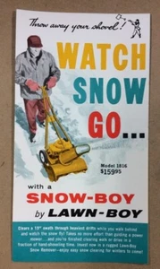 Snow Boy Brochure 1940s Lawn Boy  INV-AD25 - Picture 1 of 3