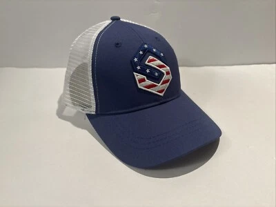 ScentLok Blue and White Stars & Stripes Trucker Baseball Hat Adjustable New - Image 1 of 4