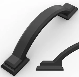 Neu in Verpackung 3 Stk. Amerdeco matt schwarz Fuß Schrank Kommode Schublade Ziehgriffe 3" OC - Bild 1 von 5