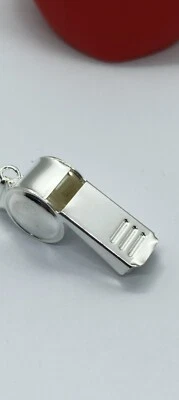 Ciondolo FISCHIETTO WHISTLE in Argento Rodiato mm 10x23 EXPLOIT - Immagine 1 di 4