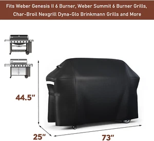 72 Inch Grill Cover for Weber Char-Broil Nexgrill Dyna-Glo Heavy Duty Waterproof - Picture 1 of 12