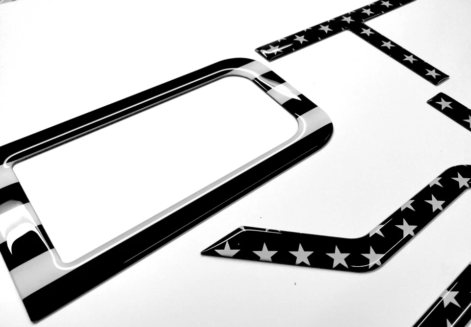 Placa de derrapagem 3D bandeira preta dos EUA TRD cúpula carta para Toyota FJ CRUISER feita nos EUA - Imagem 1 de 2