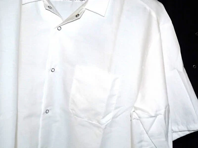 CAMISA CHEF COCINERO MANGA CORTA KAP ROJA TALLA 4XL 3XL XXL XL UNIFORME FRENTE A PRESIÓN Foto 1 de 3