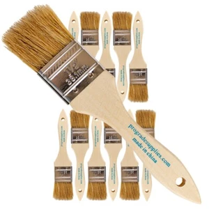 12 Pk- 1 1/2 inch Chip Paint Brushes for Paint, Stains,Varnishes,Glues,Gesso - Picture 1 of 7