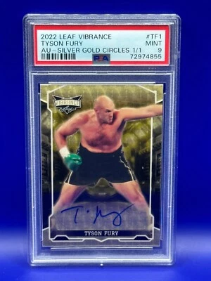 2022 Leaf Vibrance TYSON FURY Auto 1/1 PSA 9 Mint! - Image 1 of 2