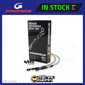 Braided Brake Line Clear Front for KAWASAKI KX 125 1992 1993 1994 1995 1996 - Picture 1 of 2