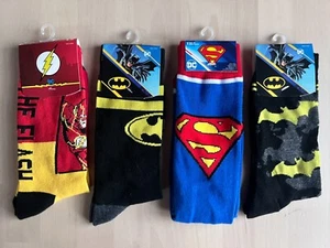 Lotto Calzini Uomo Nostalgic DC Superhero The Flash Batman Superman - Foto 1 di 2